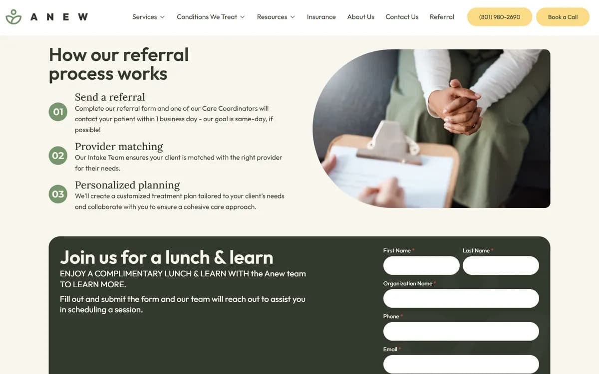 Anew Therapy: A referral hub for providers