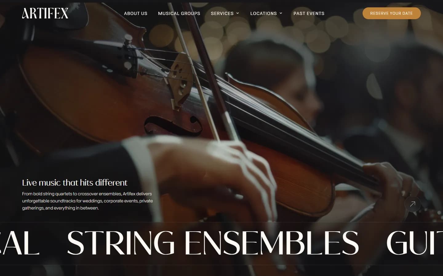 Artifex website after the Fluid22 redesign