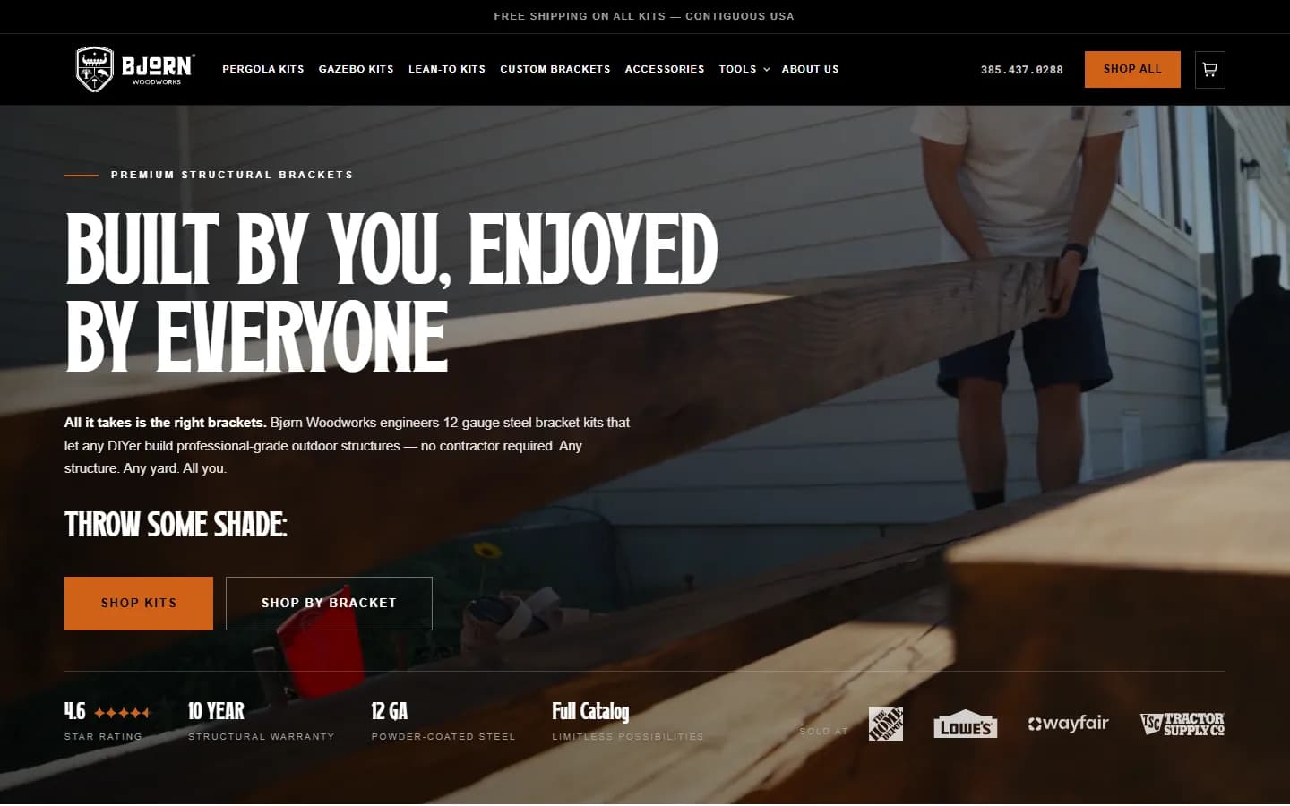 Bjørn Woodworks website after the Fluid22 redesign