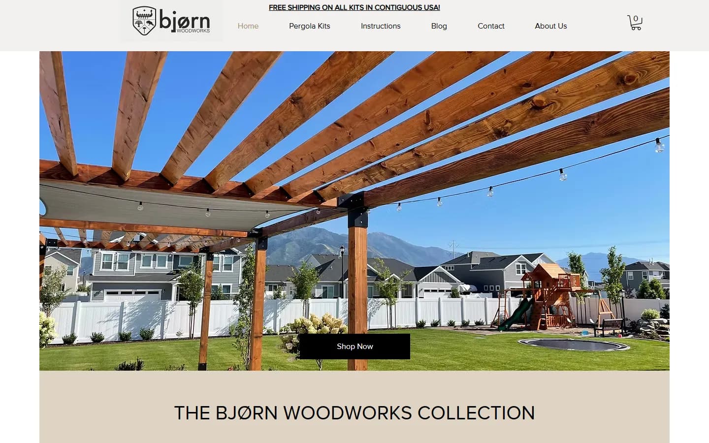 Bjørn Woodworks website before the redesign