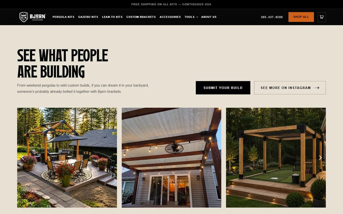 Bjørn Woodworks: Customer builds front and center