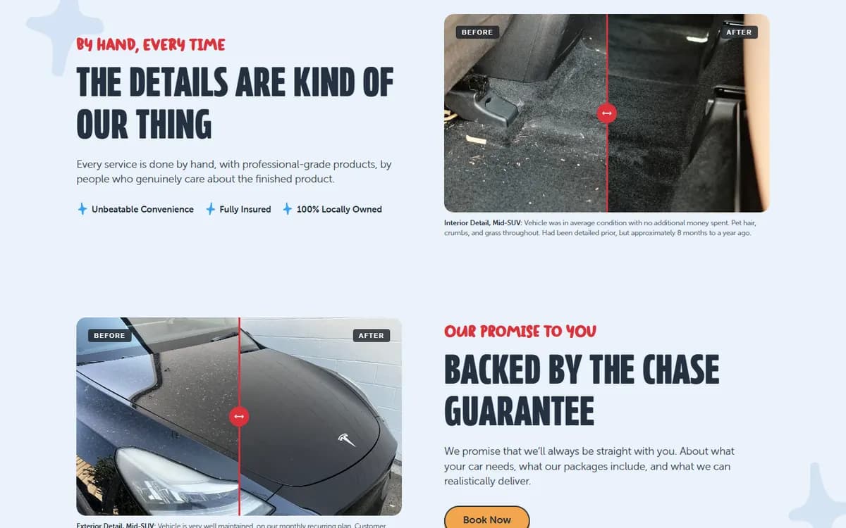 Chase Detailing: Before and after sliders