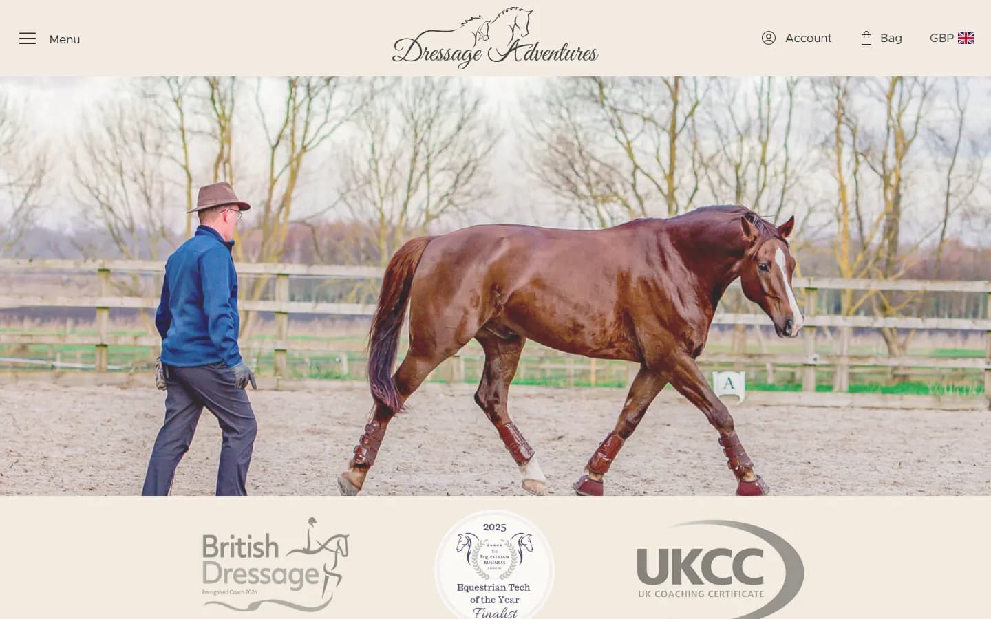 Dressage Adventures homepage