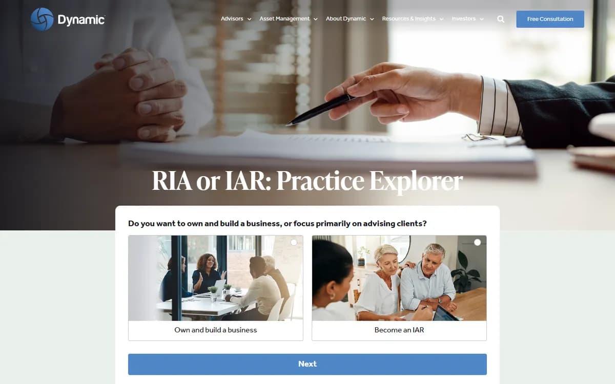 Dynamic Advisor Solutions: RIA or IAR Practice Explorer