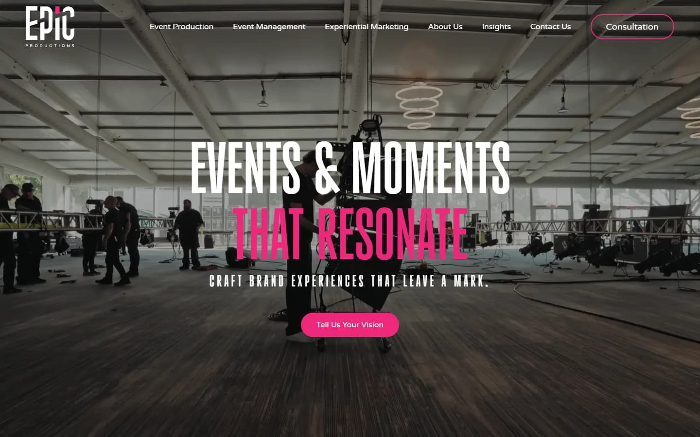 Epic Productions Group homepage