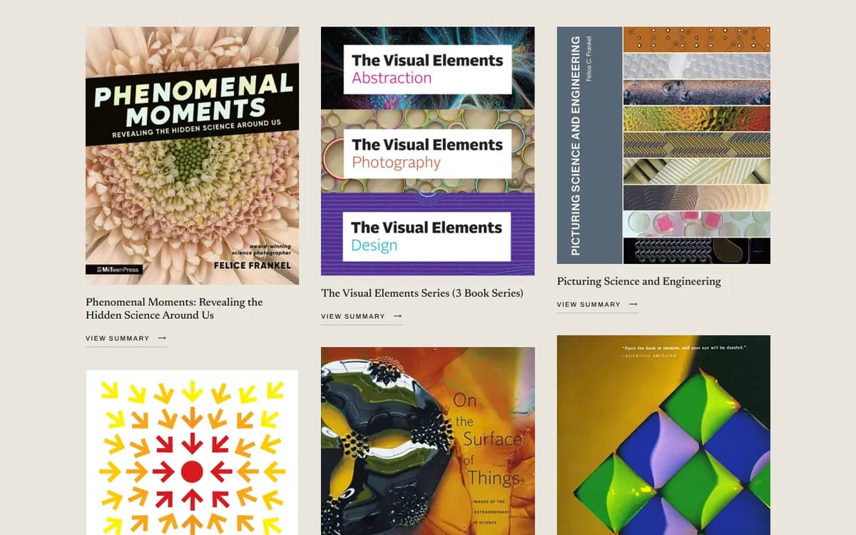 Felice Frankel: A library of her books