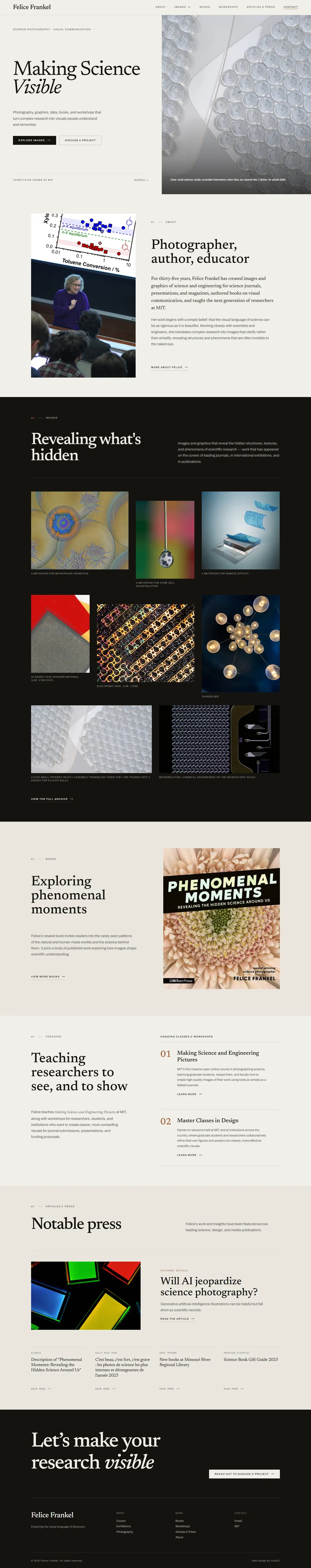 Felice Frankel website, full page