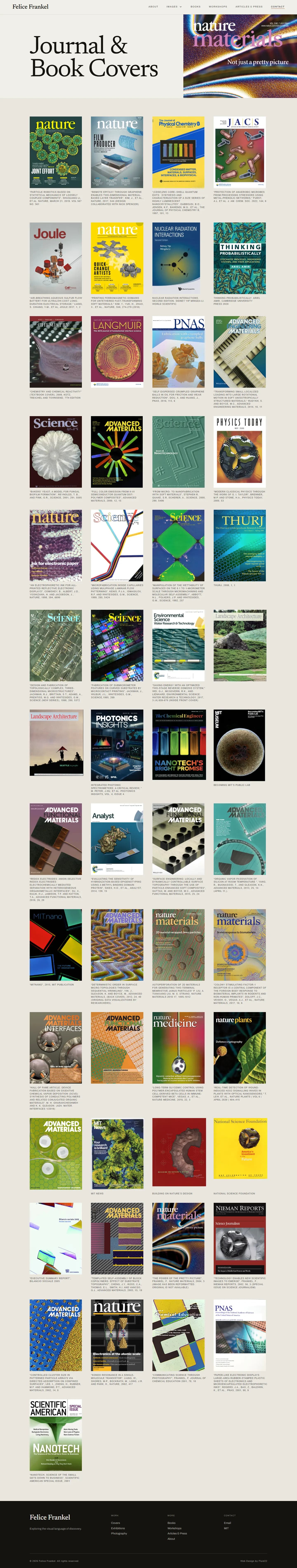 Felice Frankel website, inner page