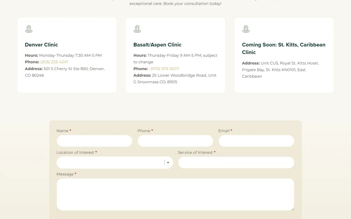 Grossman Wellness Center: A simple appointment request
