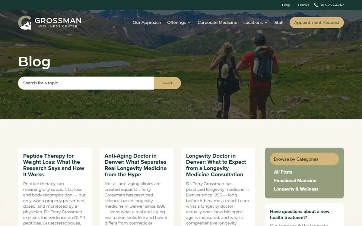Grossman Wellness Center: A searchable blog