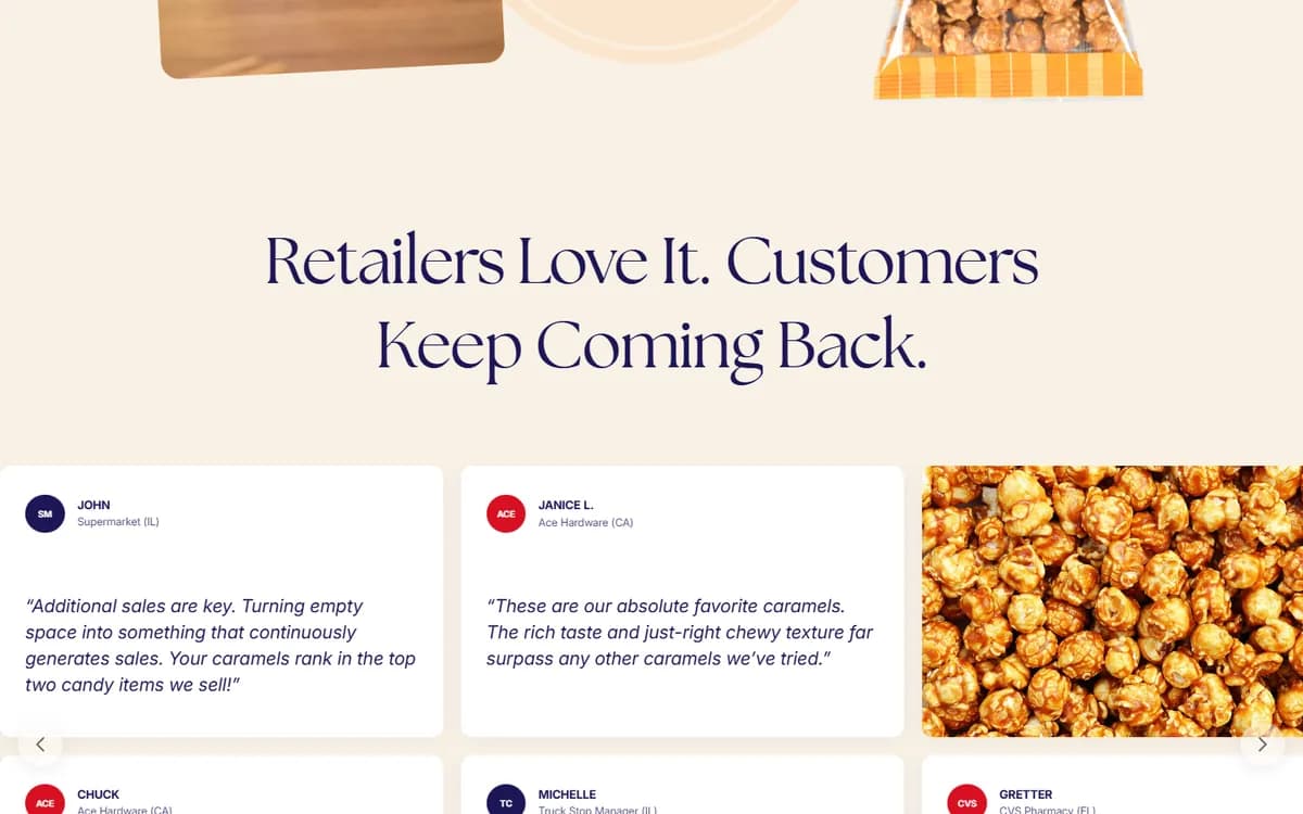 L Frances Caramels: Proof from real retailers