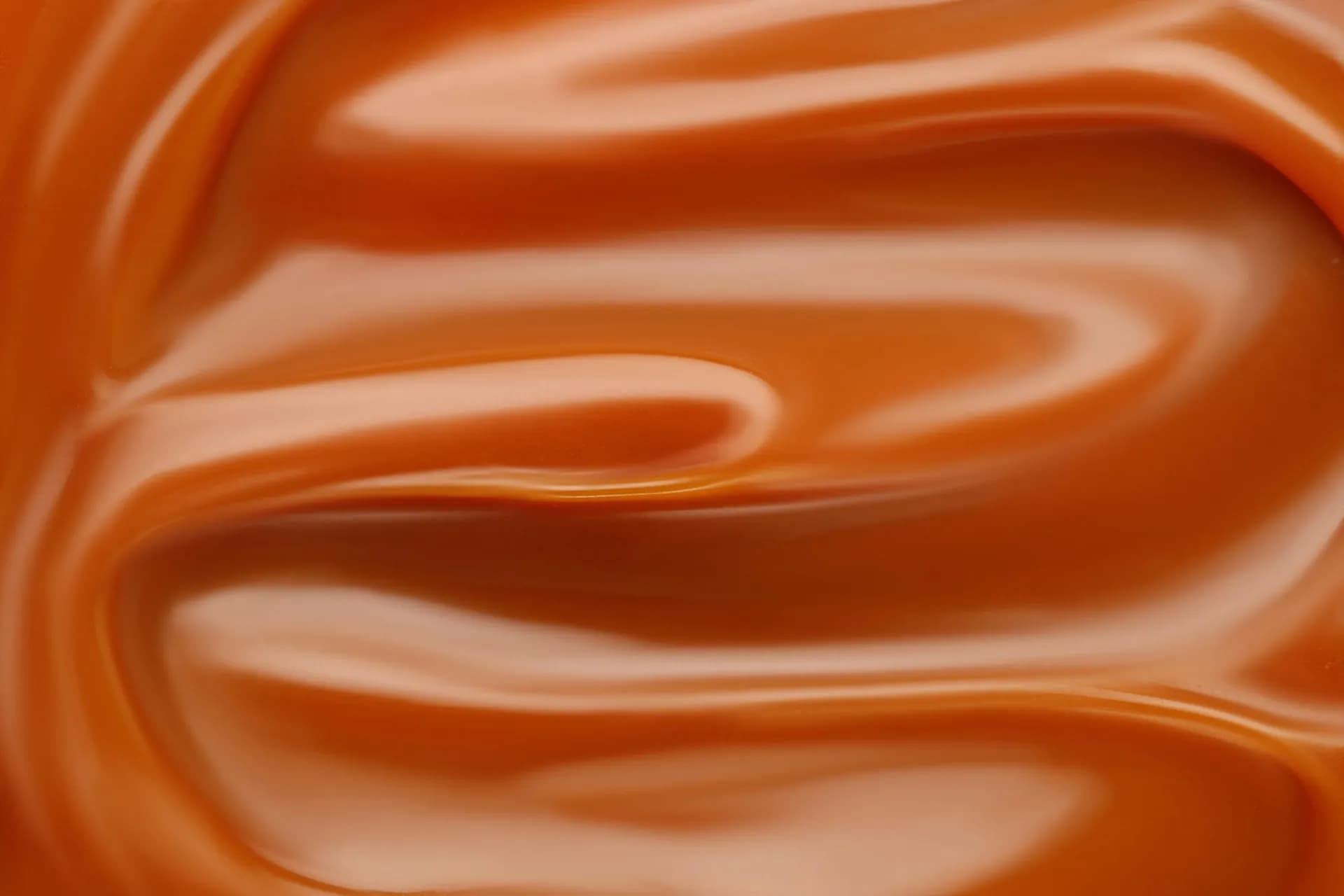 L Frances Caramels close-up of smooth caramel