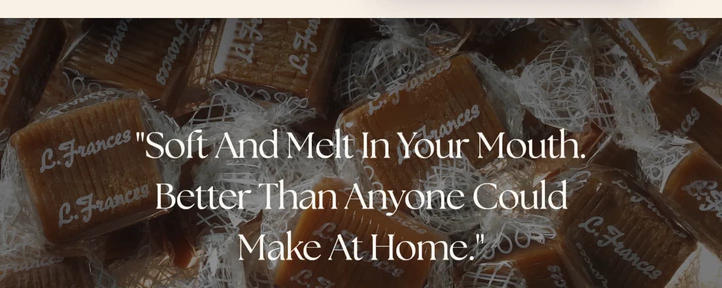 L Frances Caramels website