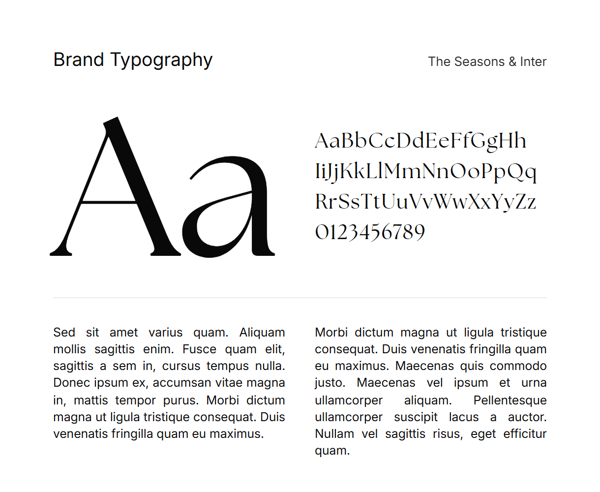 L Frances Caramels brand typography