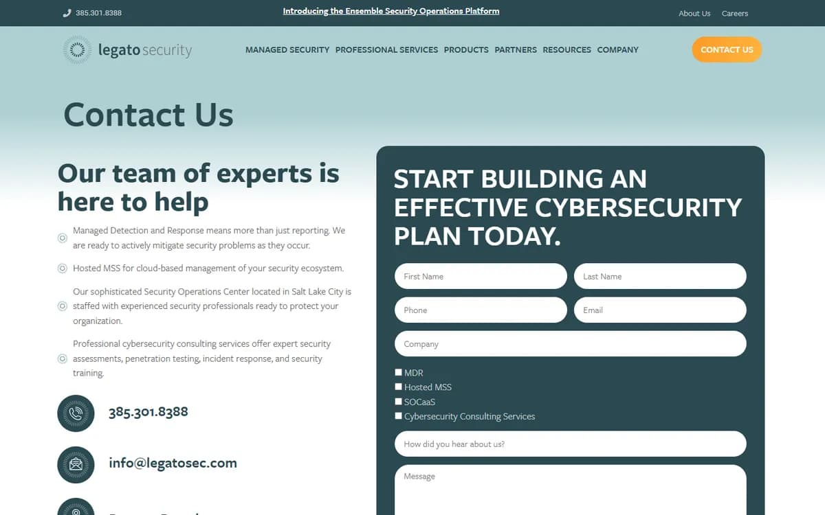 Legato Security: Inquiries sorted by service