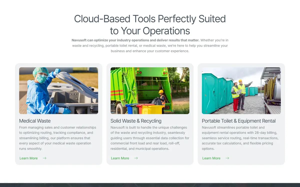 Navusoft: A page for every industry