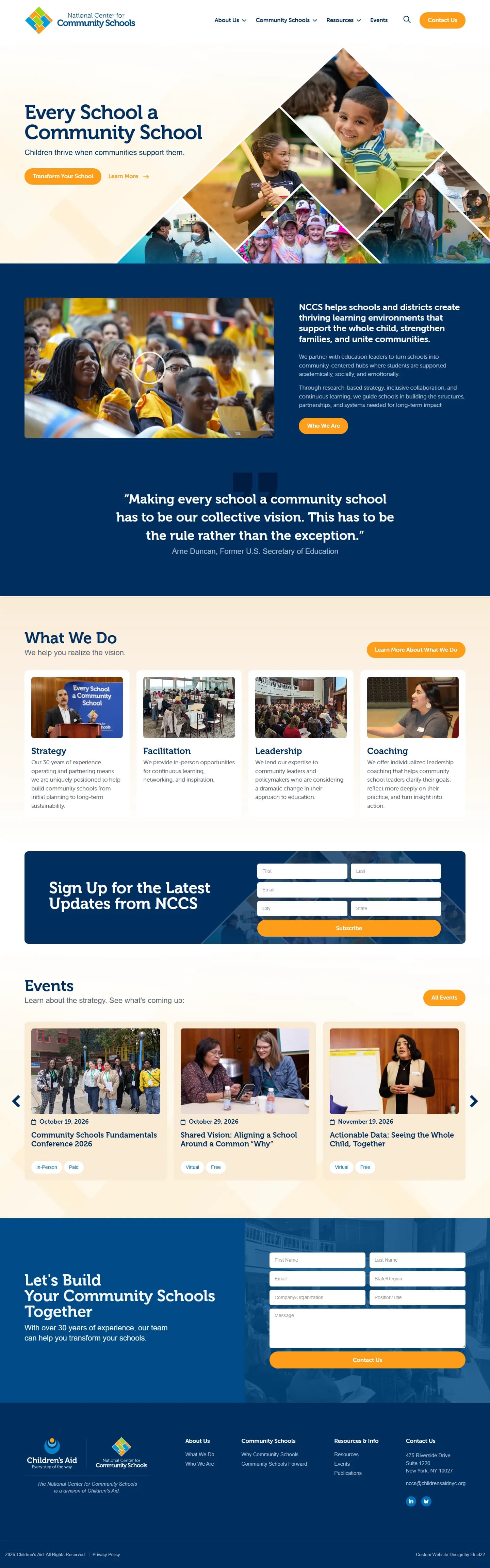 NCCS website, full page