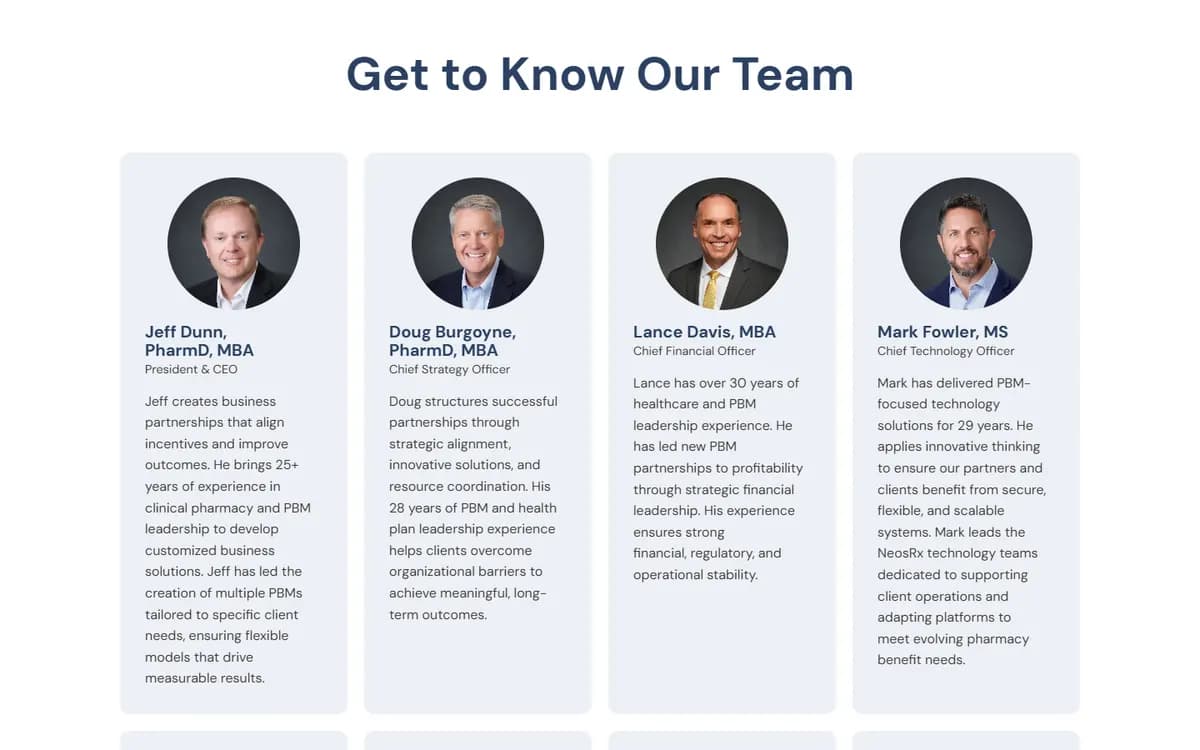 NeosRx: The team behind the model