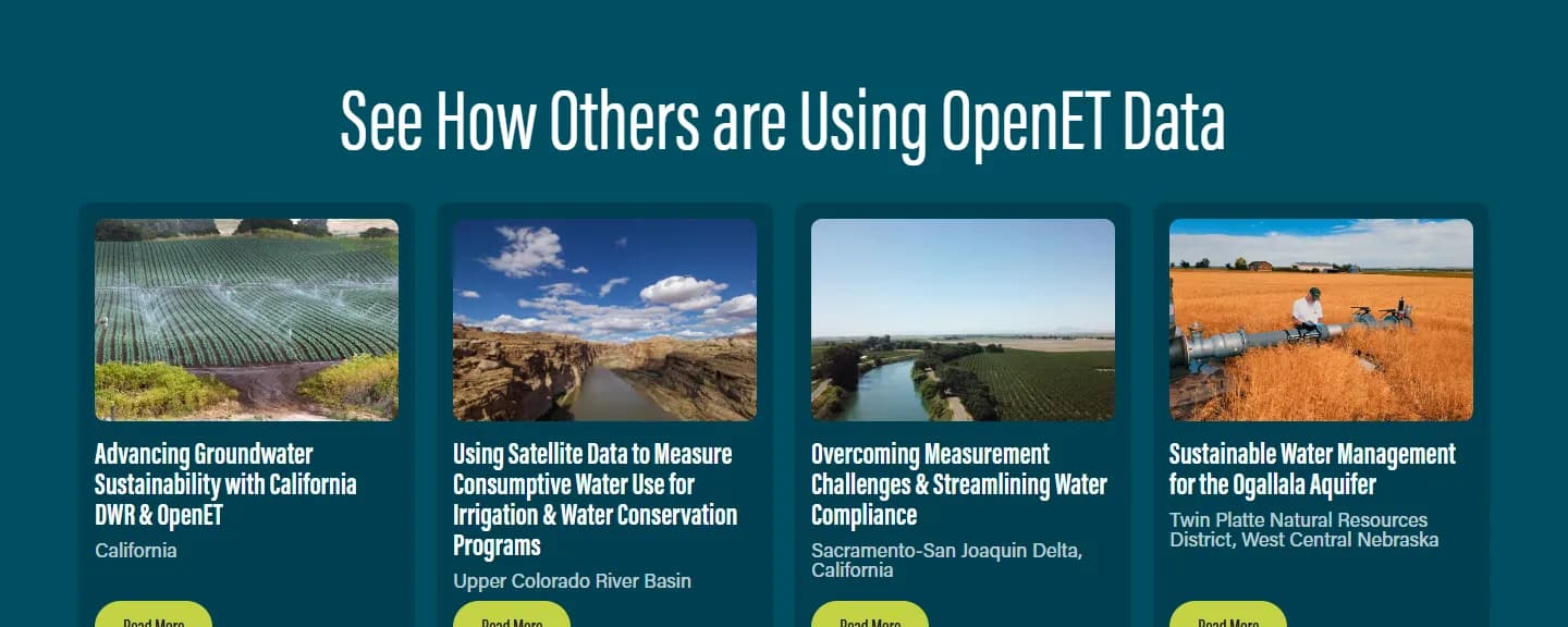 OpenET website
