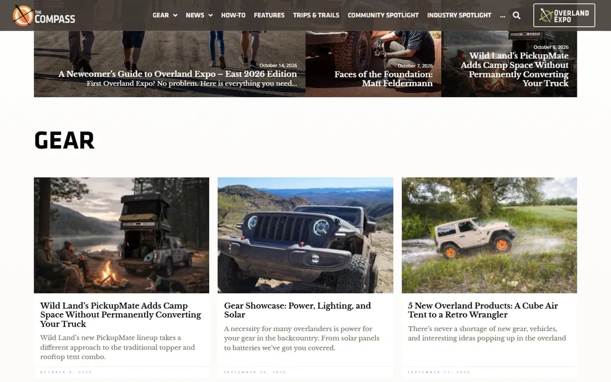 Overland Expo: The Compass content hub