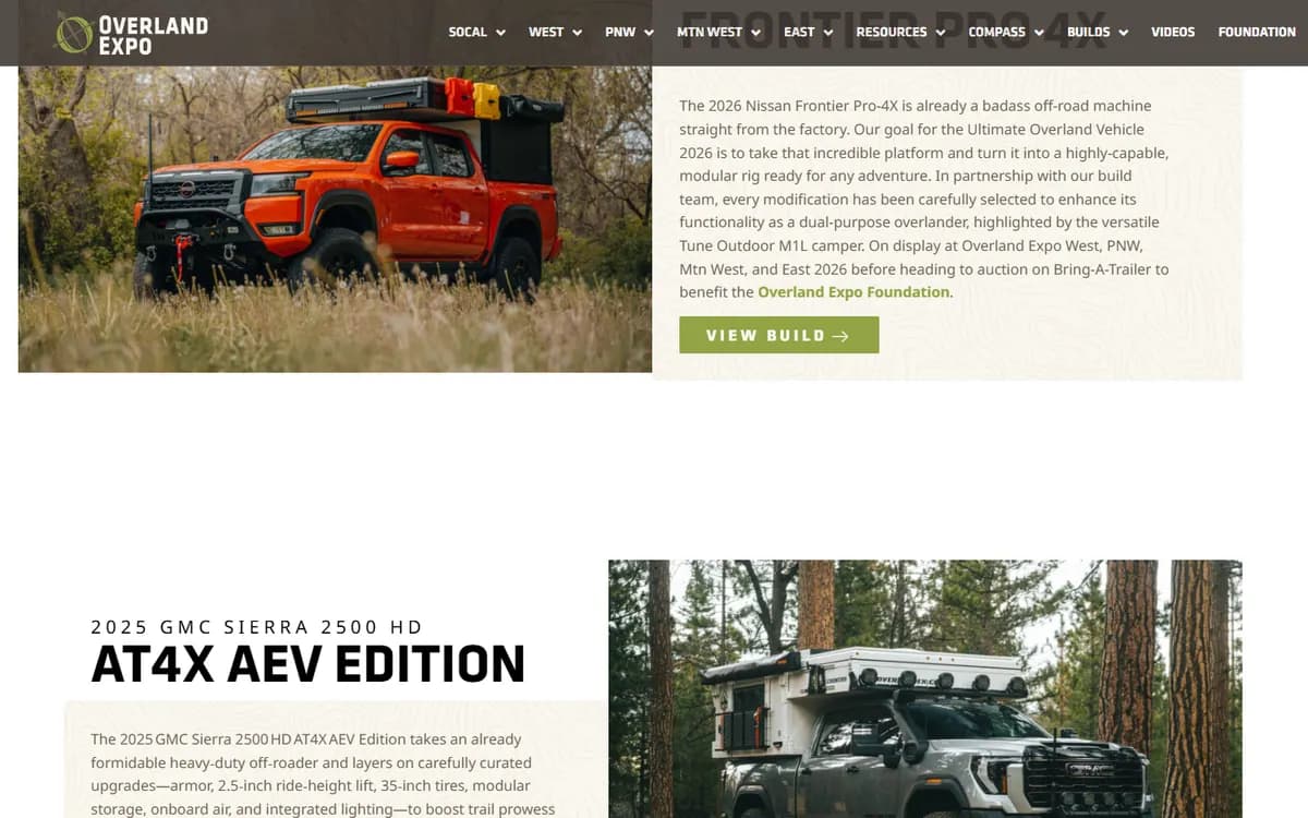 Overland Expo: Ultimate Overland builds