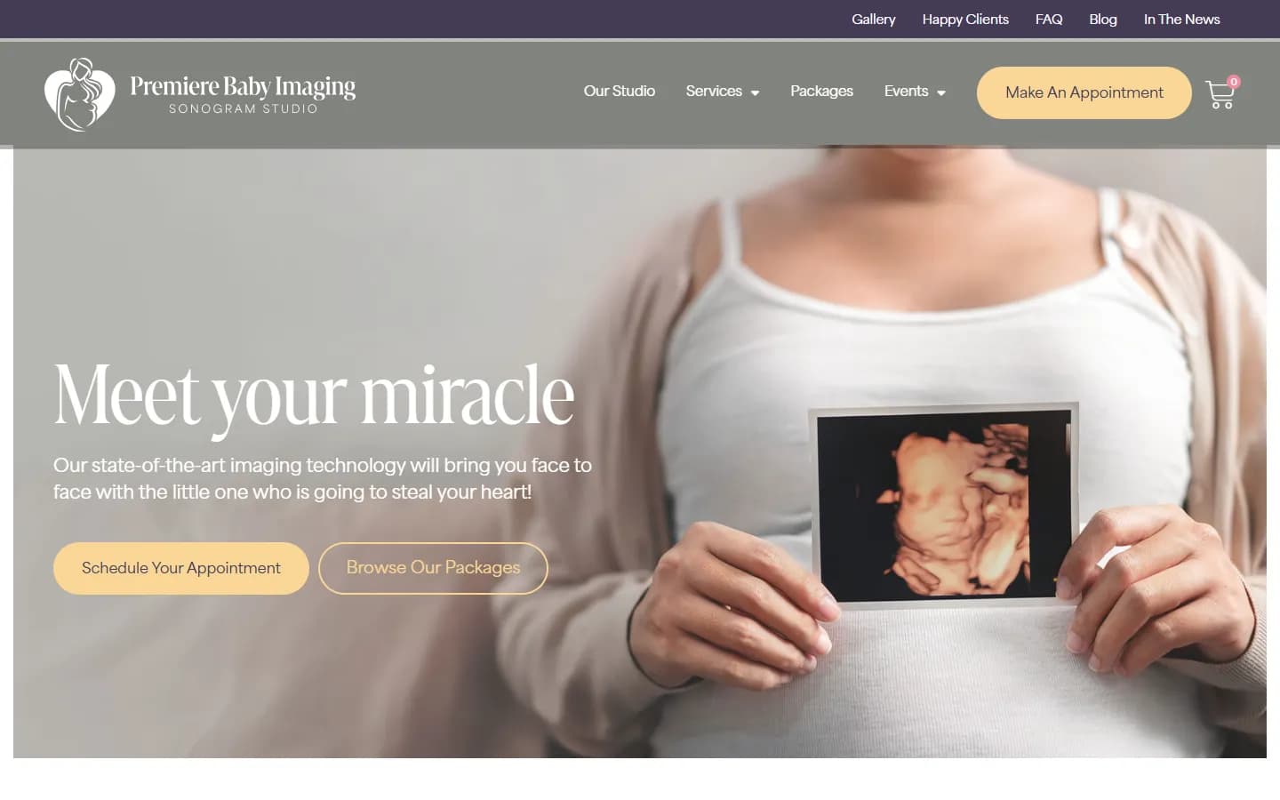 Premiere Baby Imaging homepage