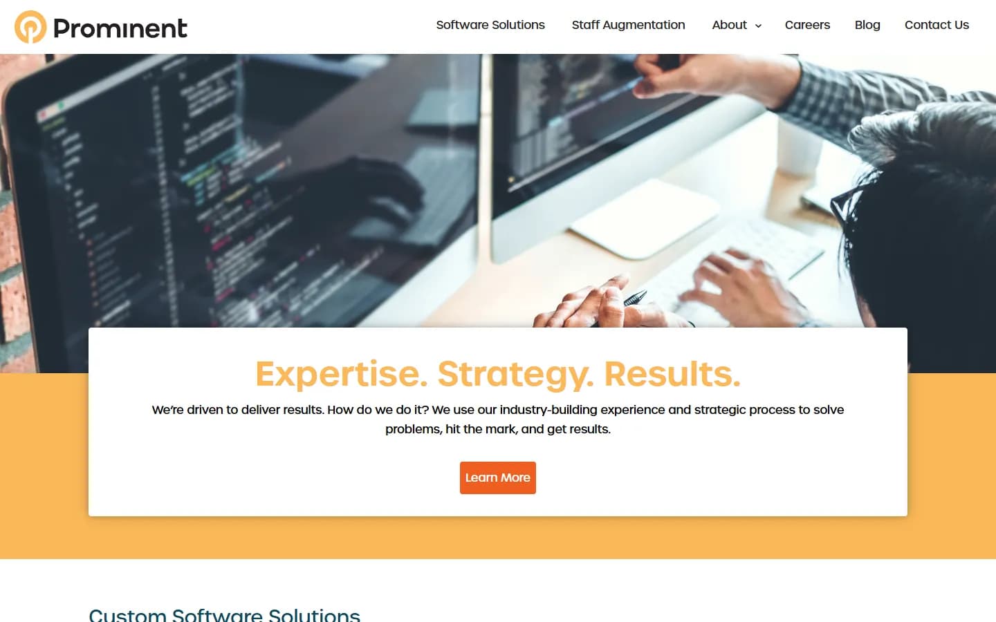 Prominent website before the redesign
