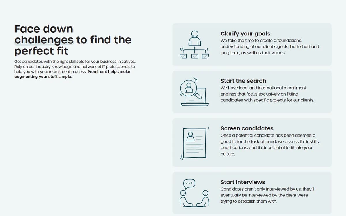Prominent: A clear recruiting process