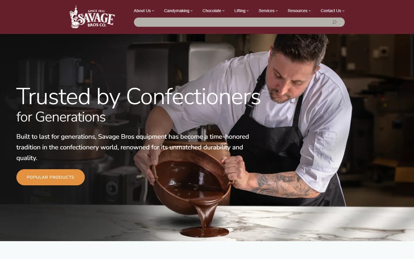 Savage Bros website before the redesign
