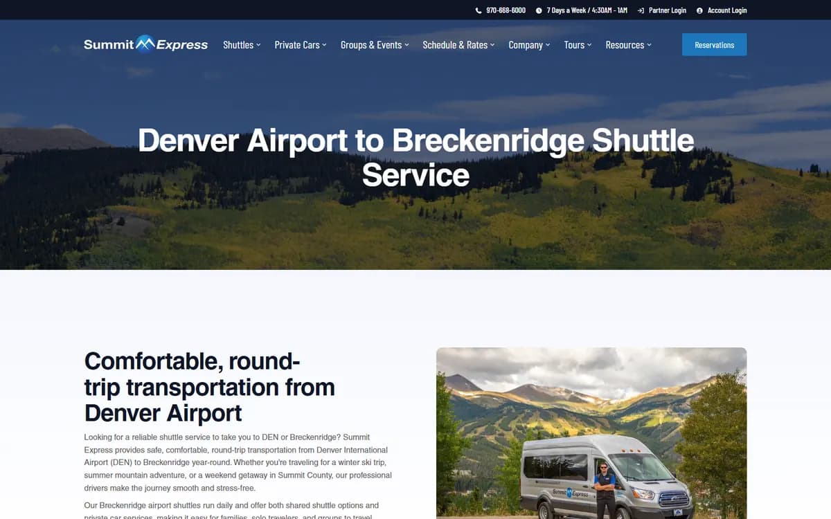 Summit Express: A page for every destination