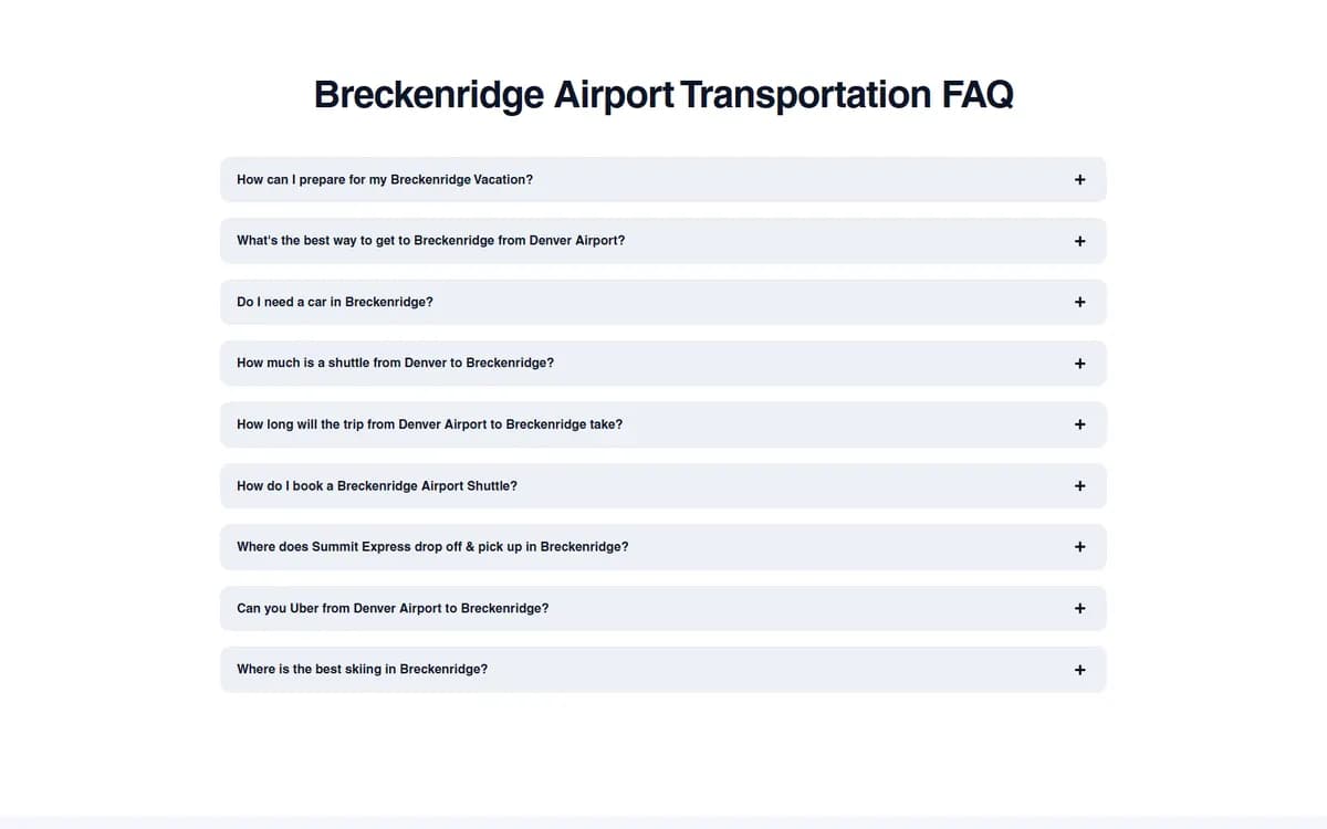 Summit Express: Answers on every route page