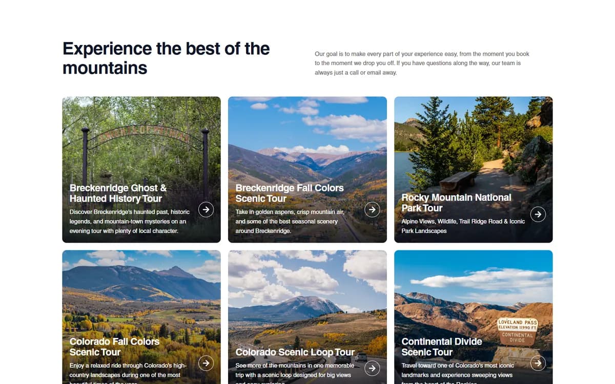 Summit Express: Summer and fall tours