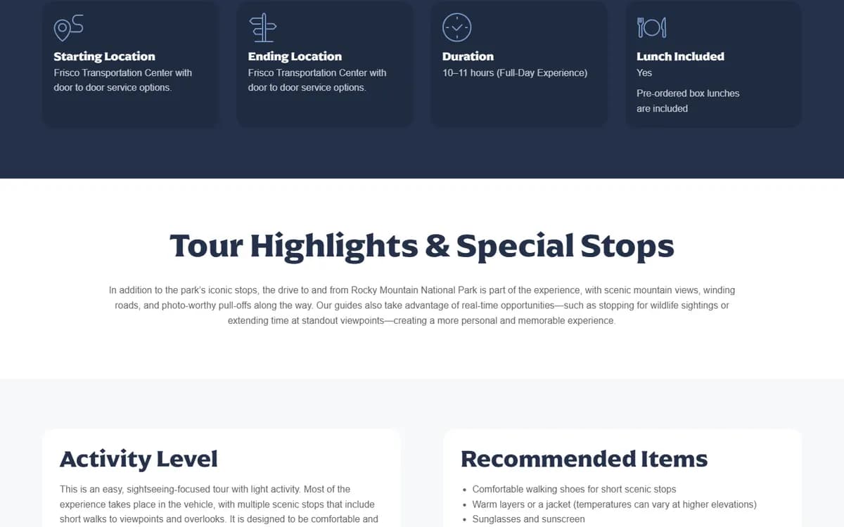 Summit Tours: The practical details up front