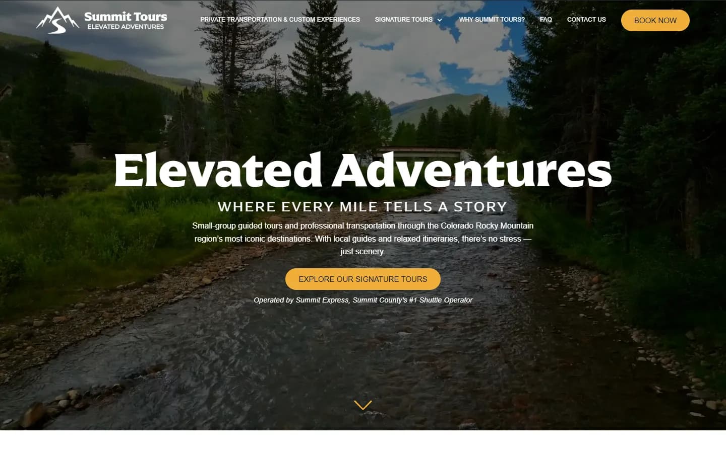 Summit Tours homepage