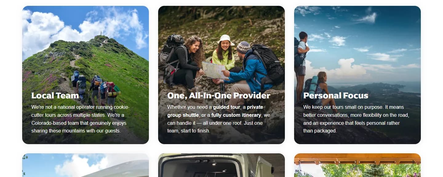 Summit Tours website