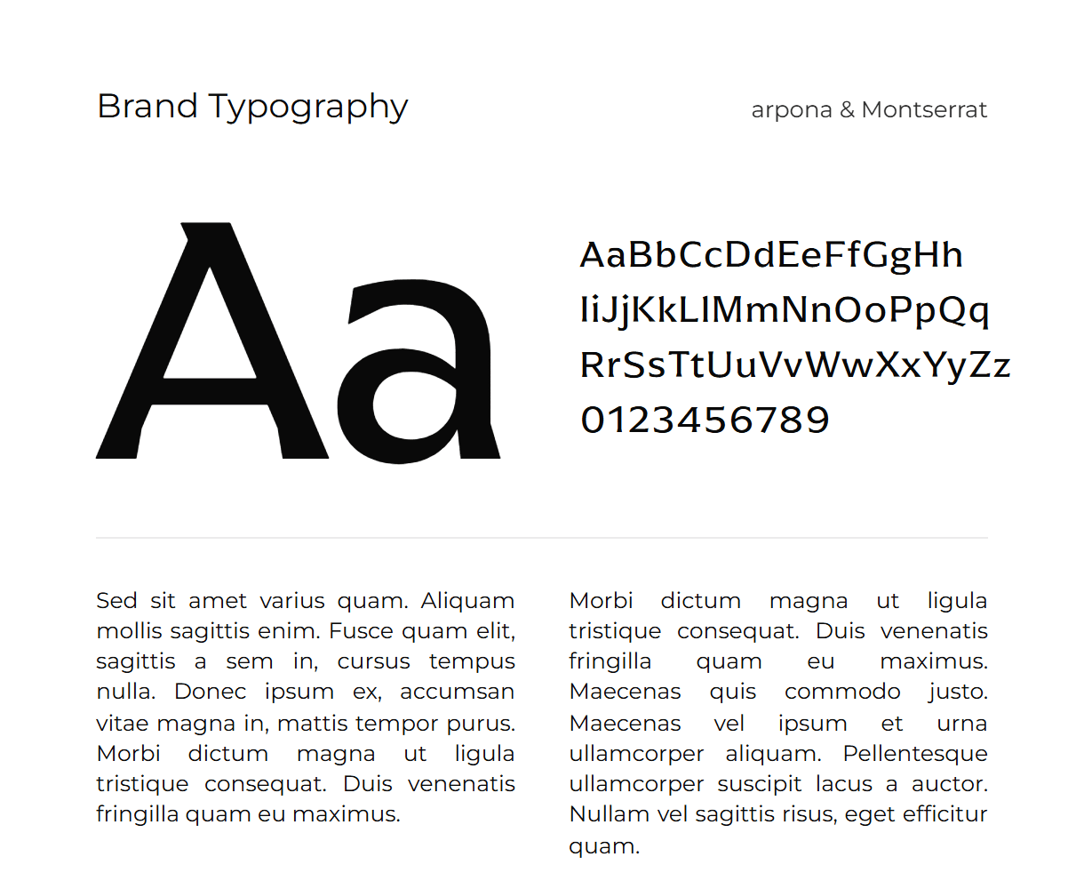 Summit Tours brand typography