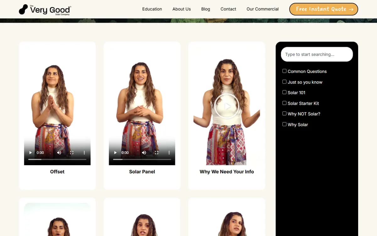 Very Good Solar: Video education library