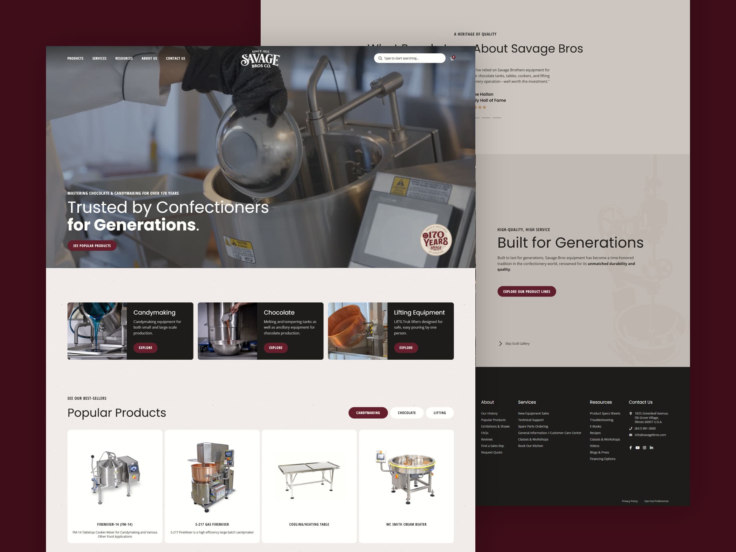 Savage Bros website design by Fluid22