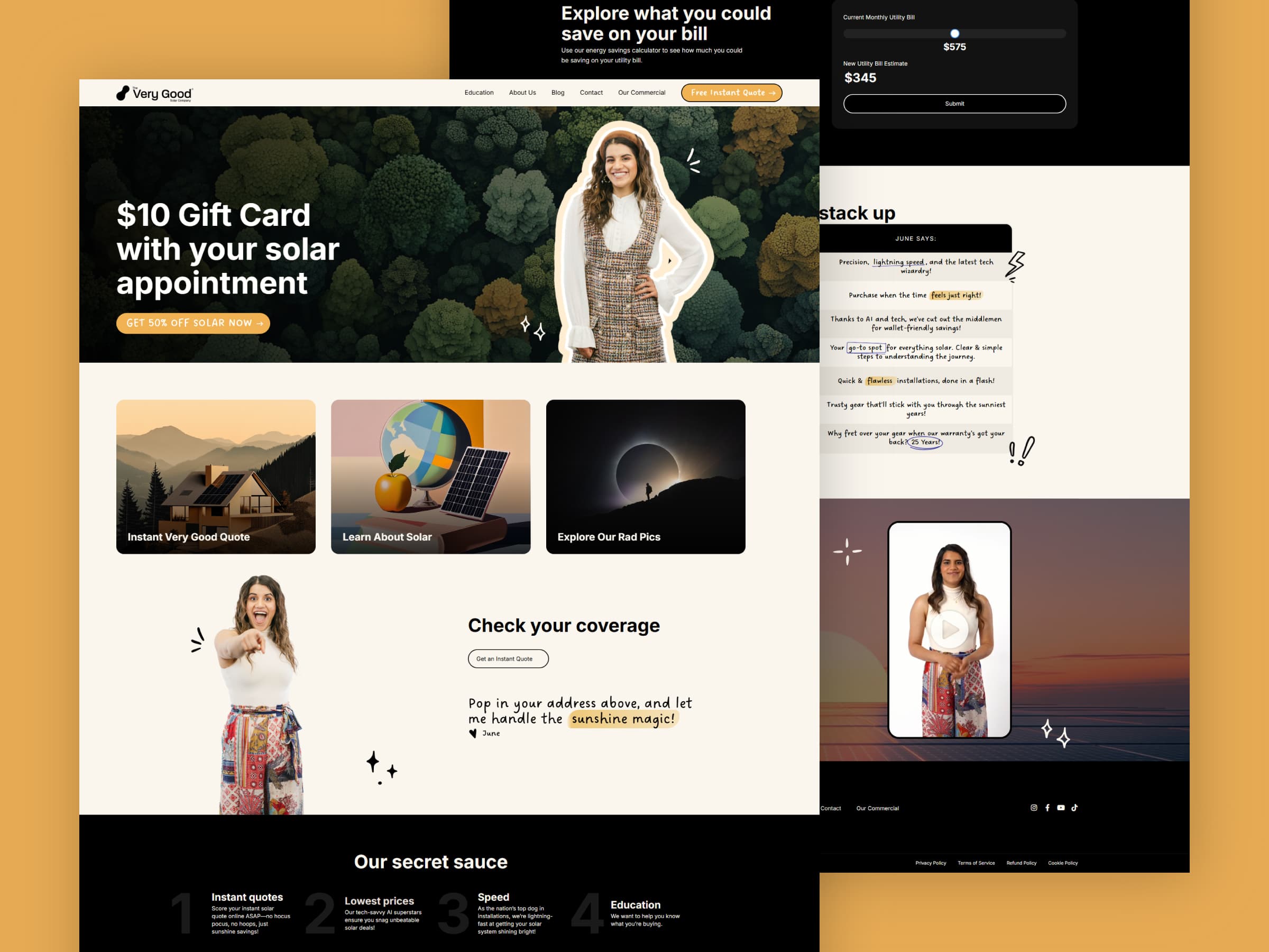 Very Good Solar website design by Fluid22