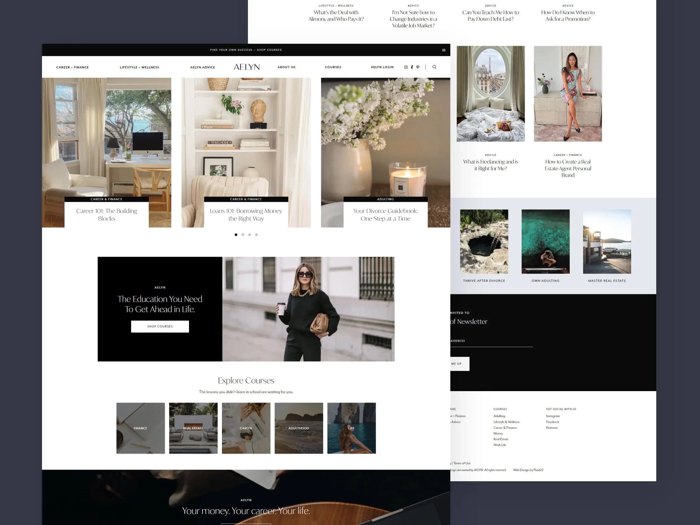 aelyn Website design custom development screenshot