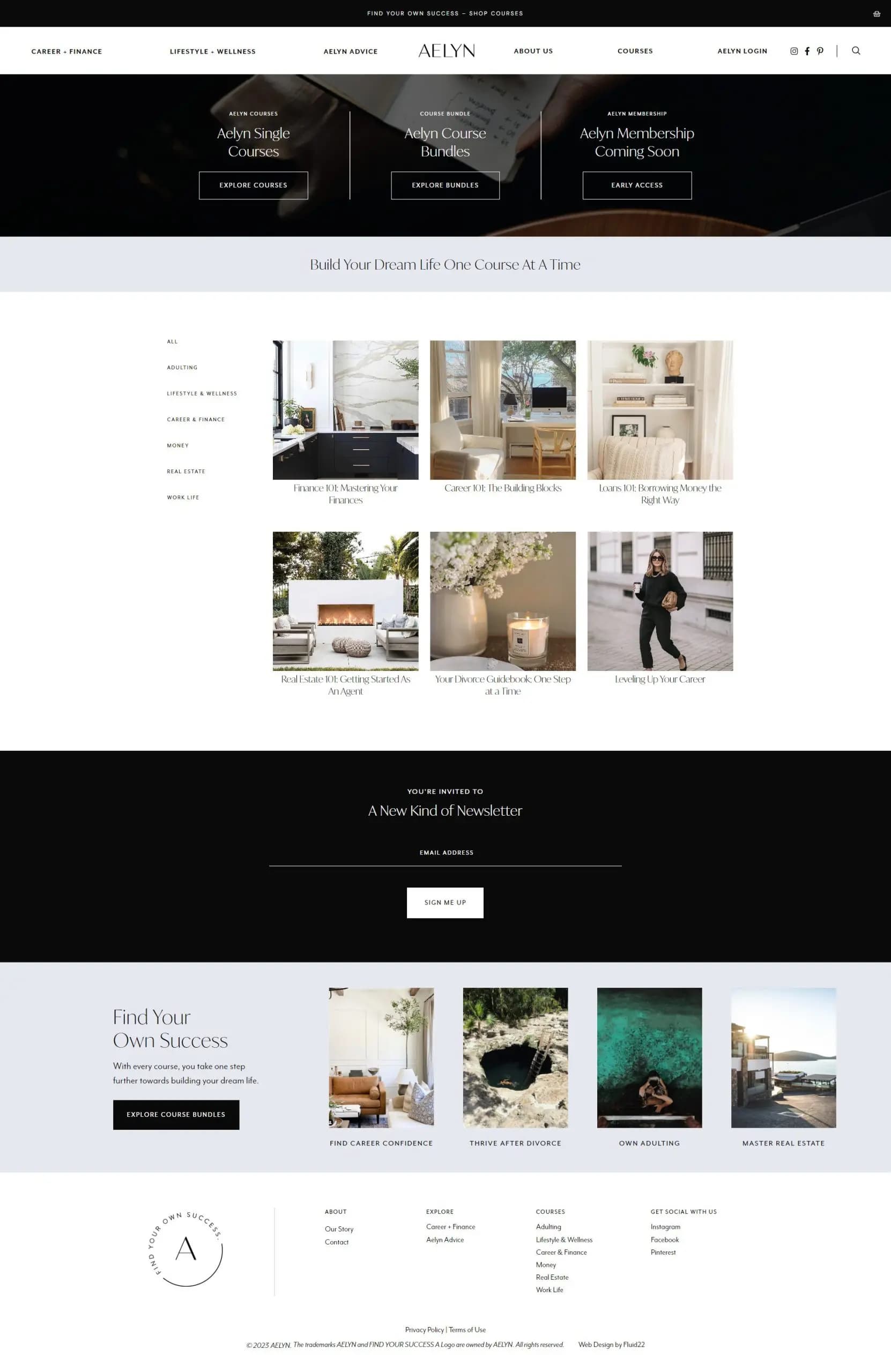 aelyn web site screenshot