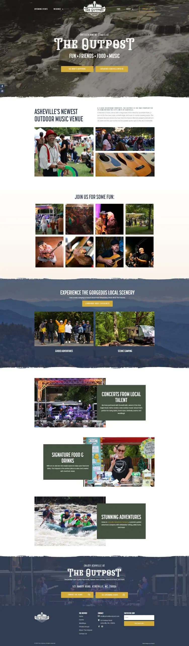asheville outpost webpage