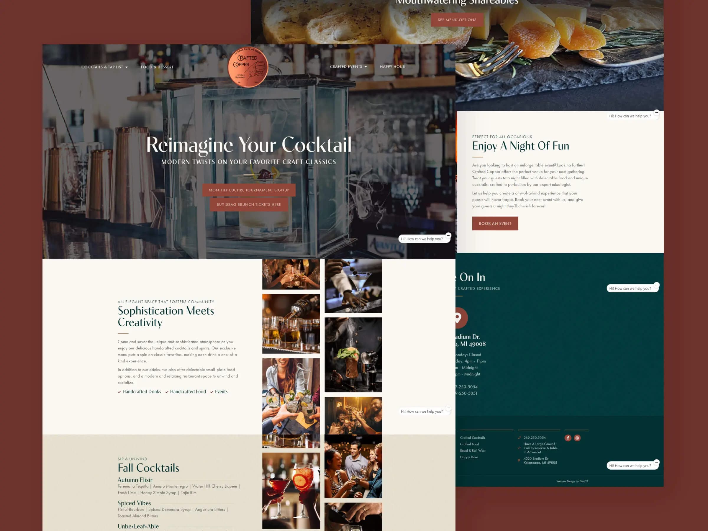 crafted copper website screen