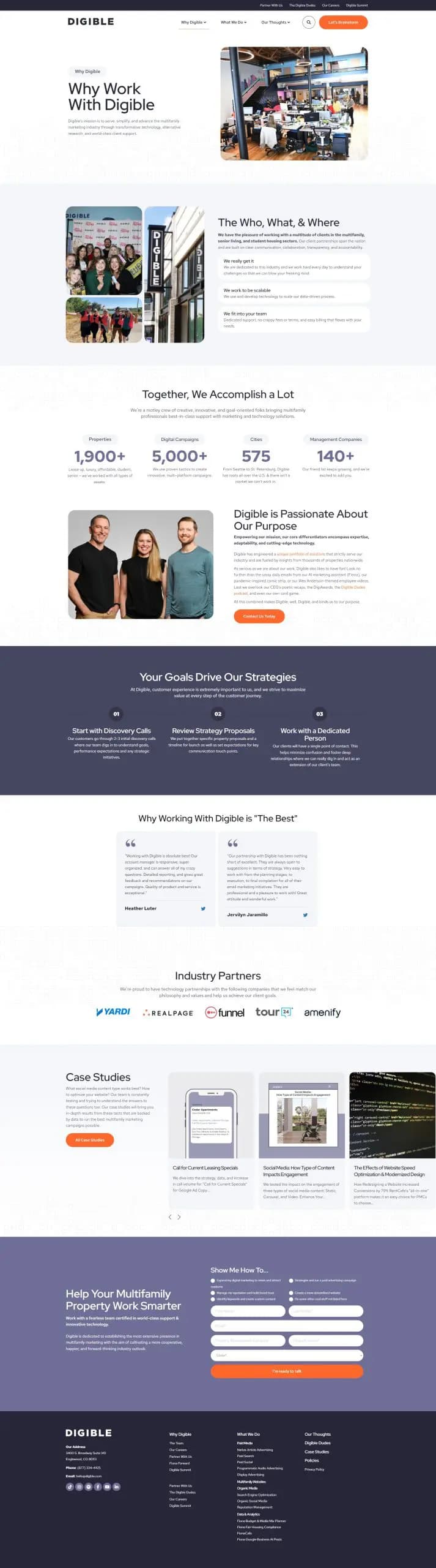 digible website design web development screen capture