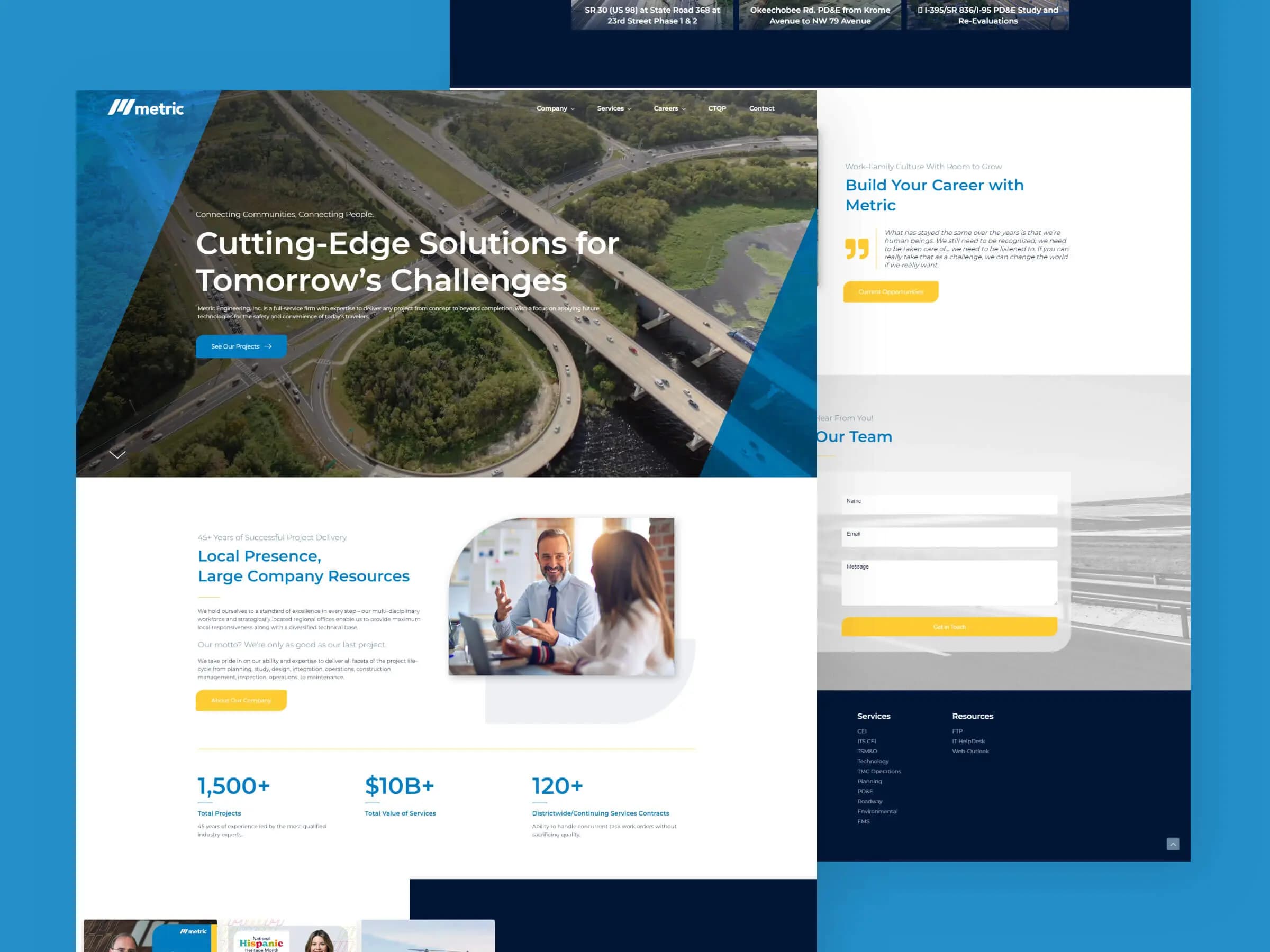 Metric web design web development hERO