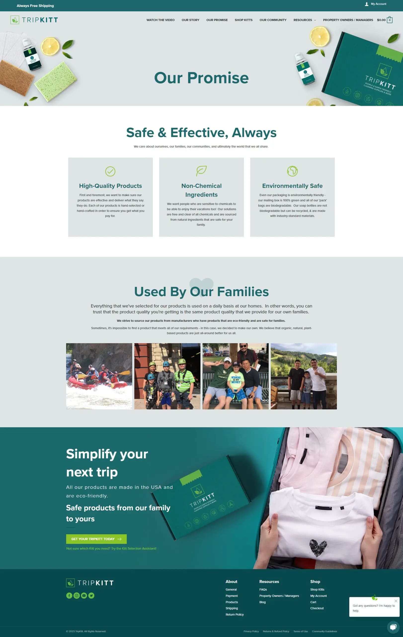 tripkitt website design screen shot