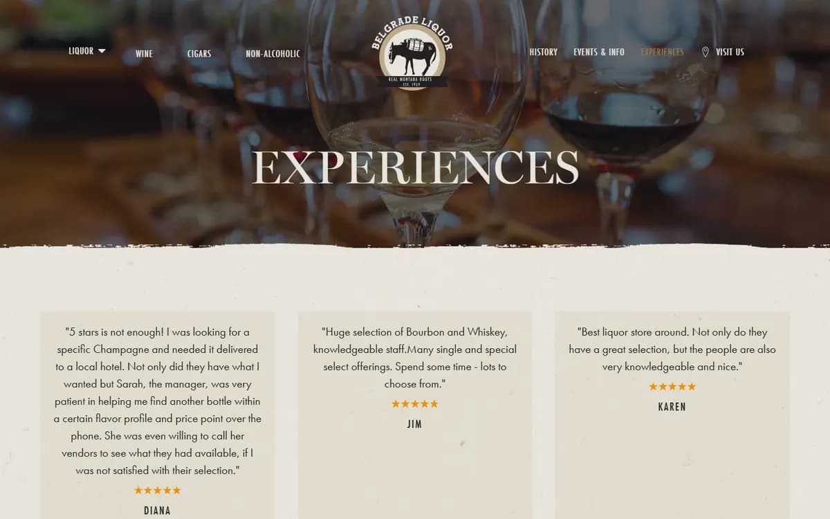 Belgrade Liquor: Customer experiences