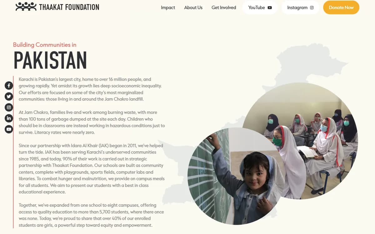 Thaakat Foundation: DREAMS Schools in Pakistan