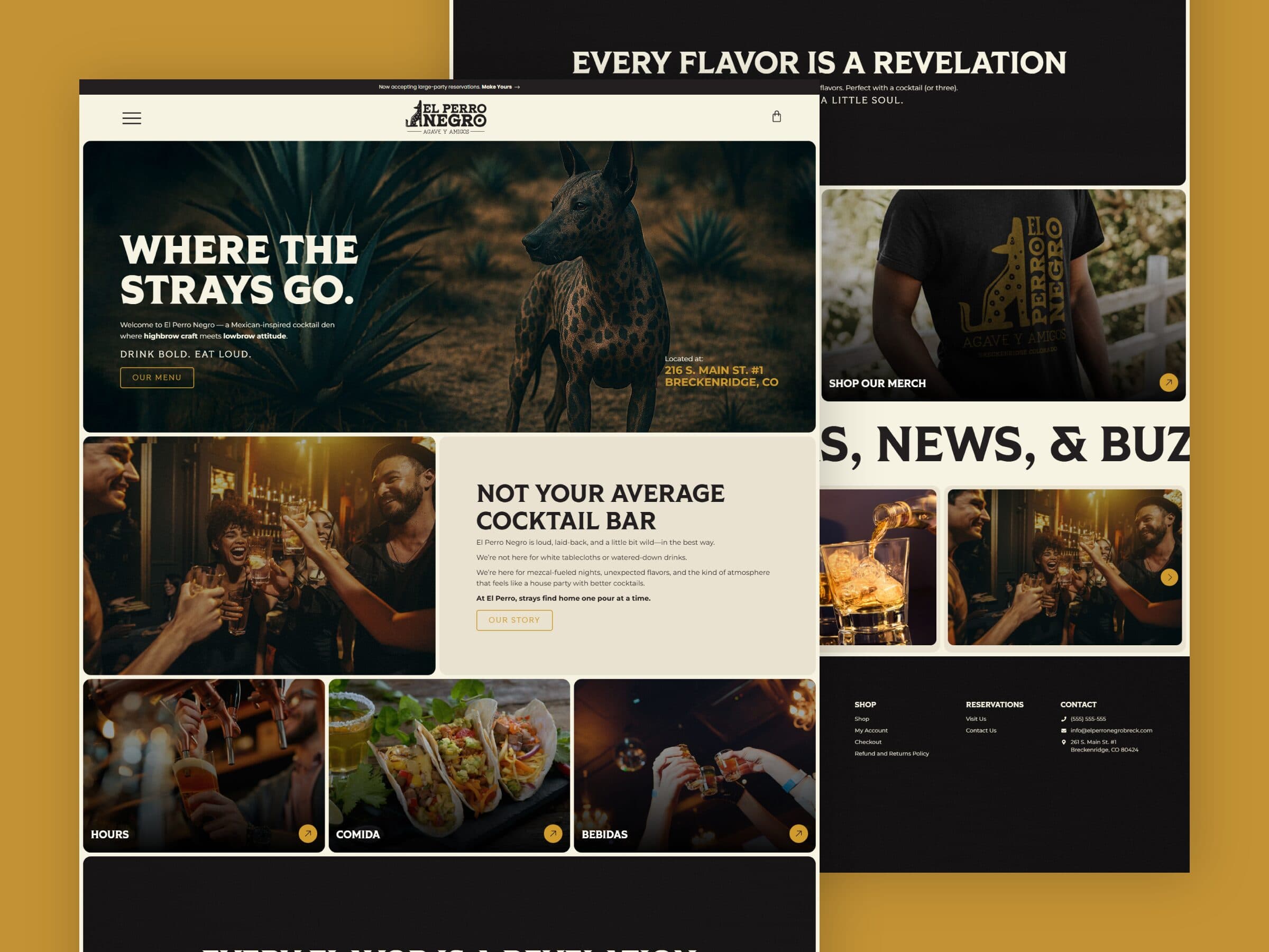 El Perro Negro website design by Fluid22