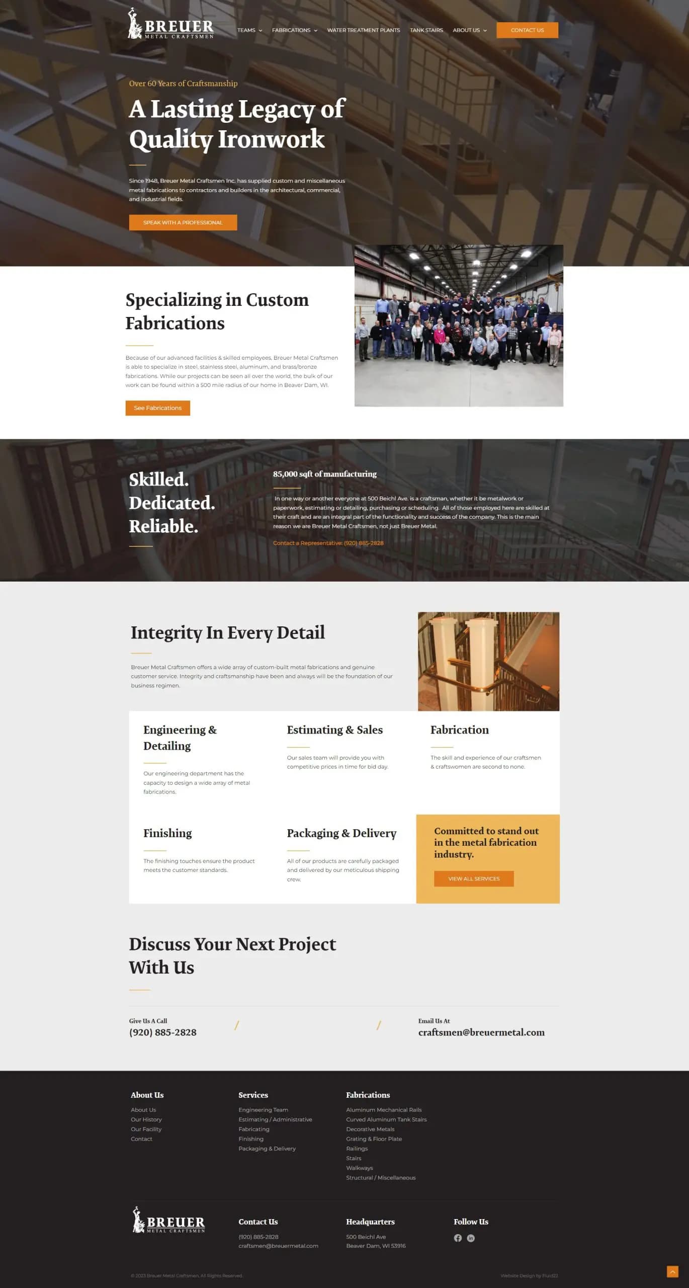 breuer-metal-screencapture breuer metal website design screen